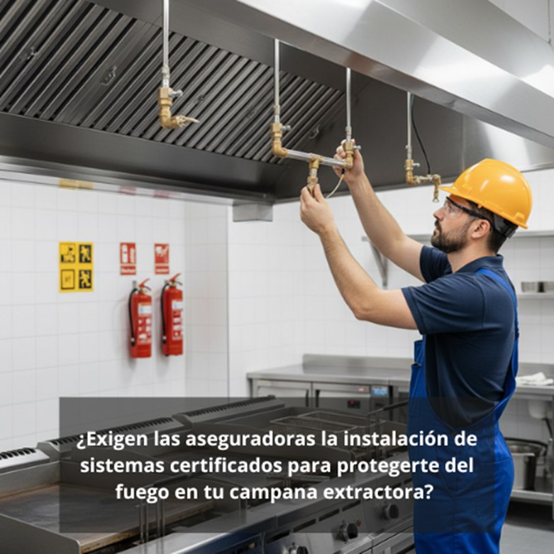 ¿Exigen las aseguradoras la instalación de sistemas certificados para protegerte del fuego en tu campana extractora? El aumento de las exigencias aseguradoras